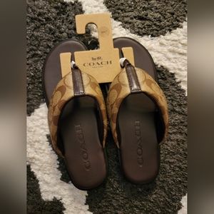 Coach Signature Flip Flops